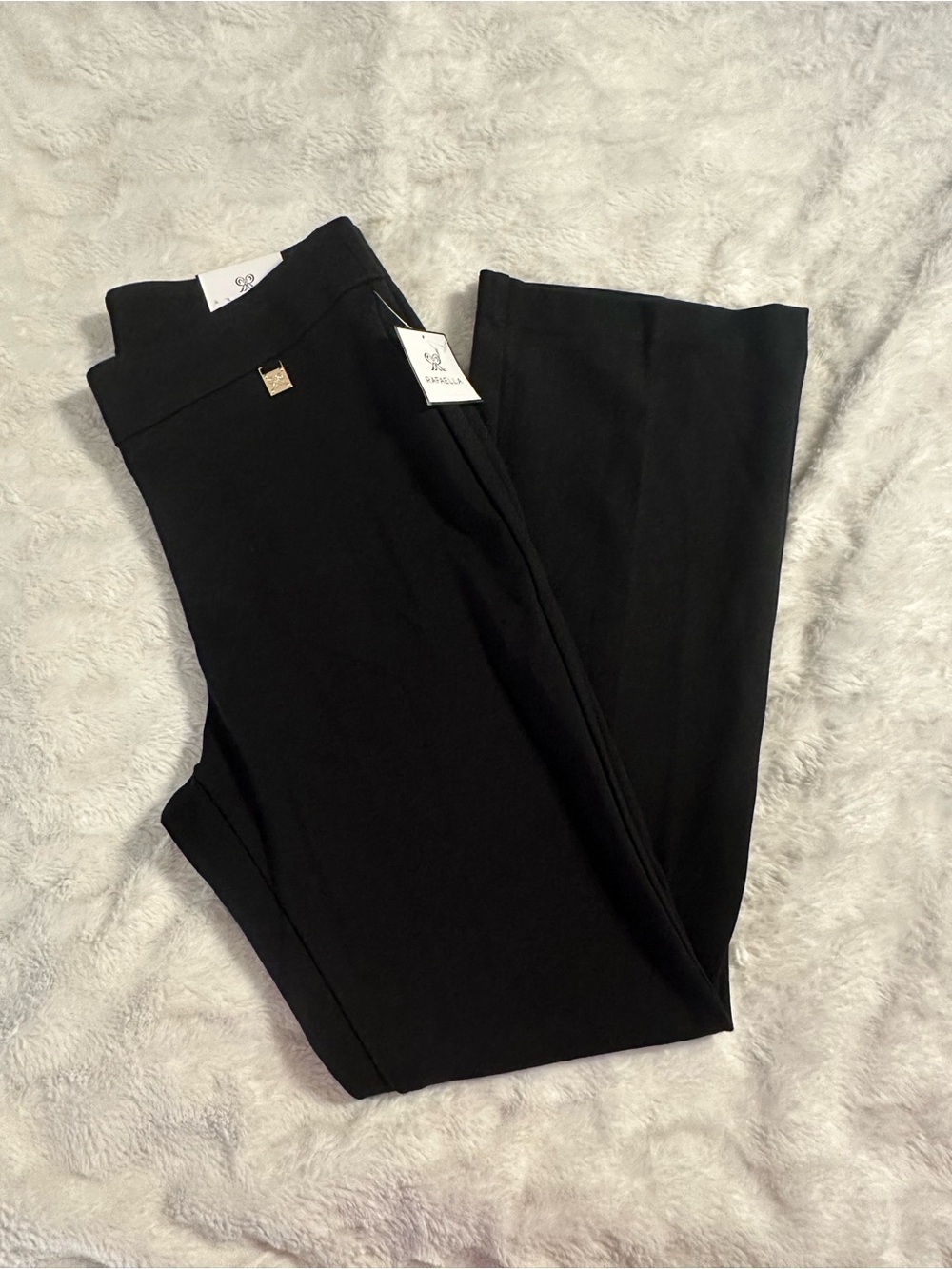 Rafaella Black Wide-Leg Dress Pants
